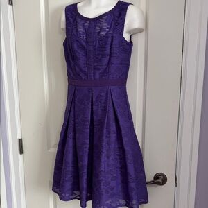 Elegant Purple Sleeveless Dress